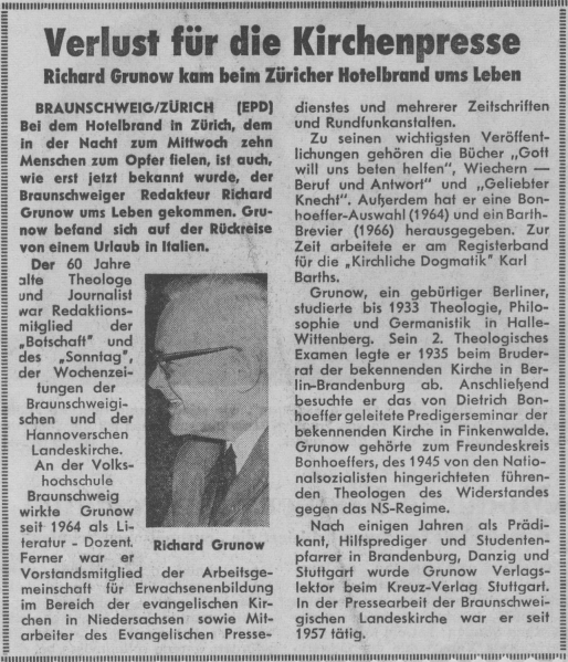 Verlust für die Kirchenpresse
